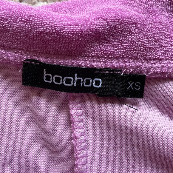 Lilac purple terry cloth romper jumpsuit - Picture 7 of 8